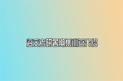 海文考研暑期集训营介绍 