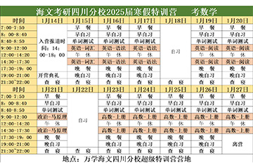 寒假备考早启动！海文考研25寒假封闭特训营